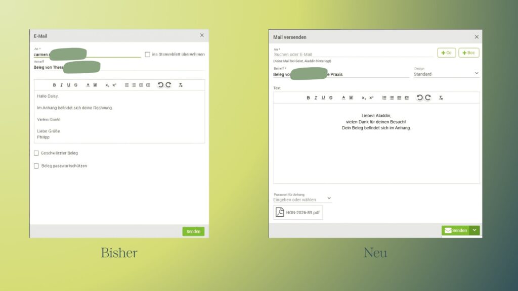 Optimierter Sende-Prozess